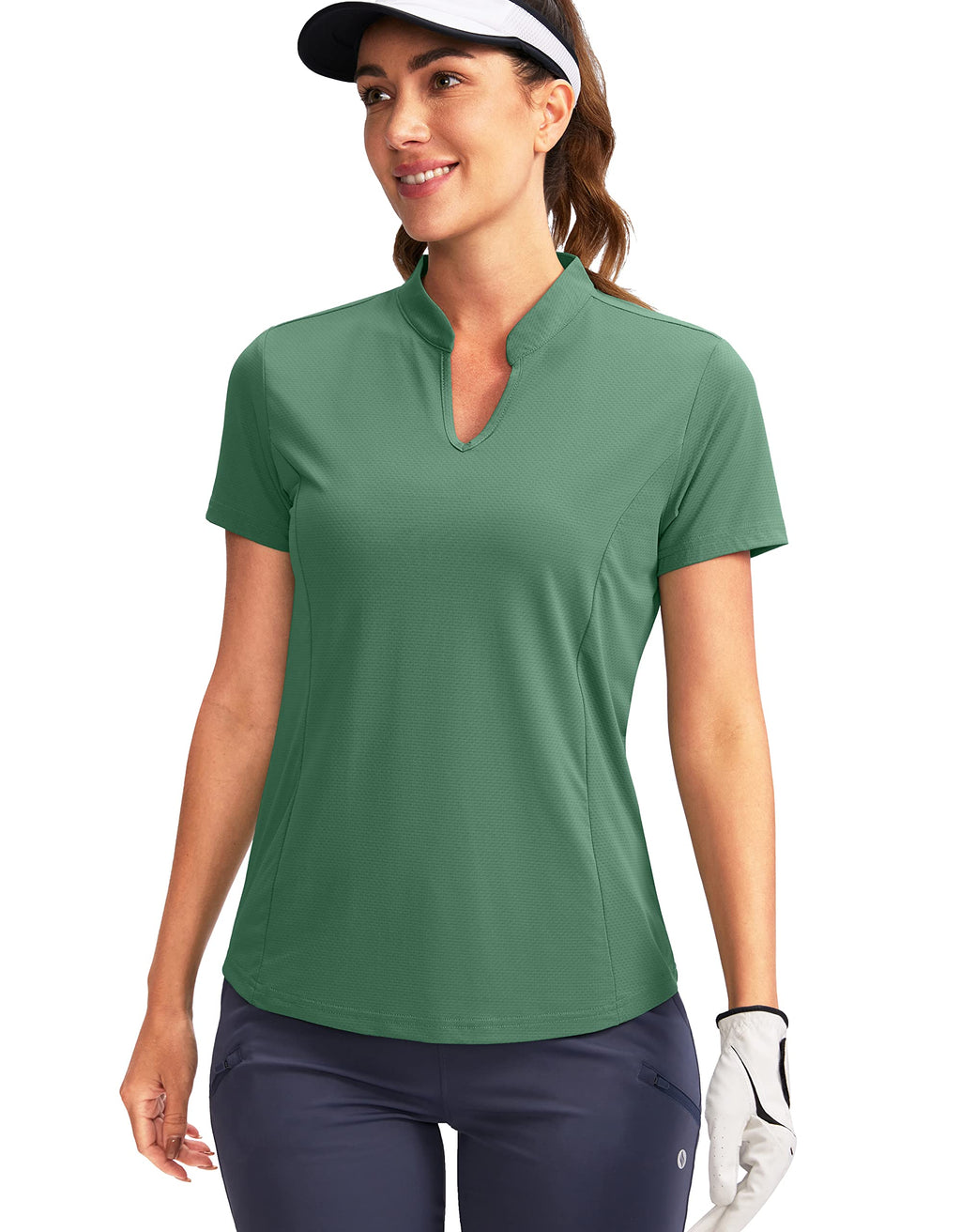 Obla Women's Golf Polo Shirt V-Neck Short Sleeve