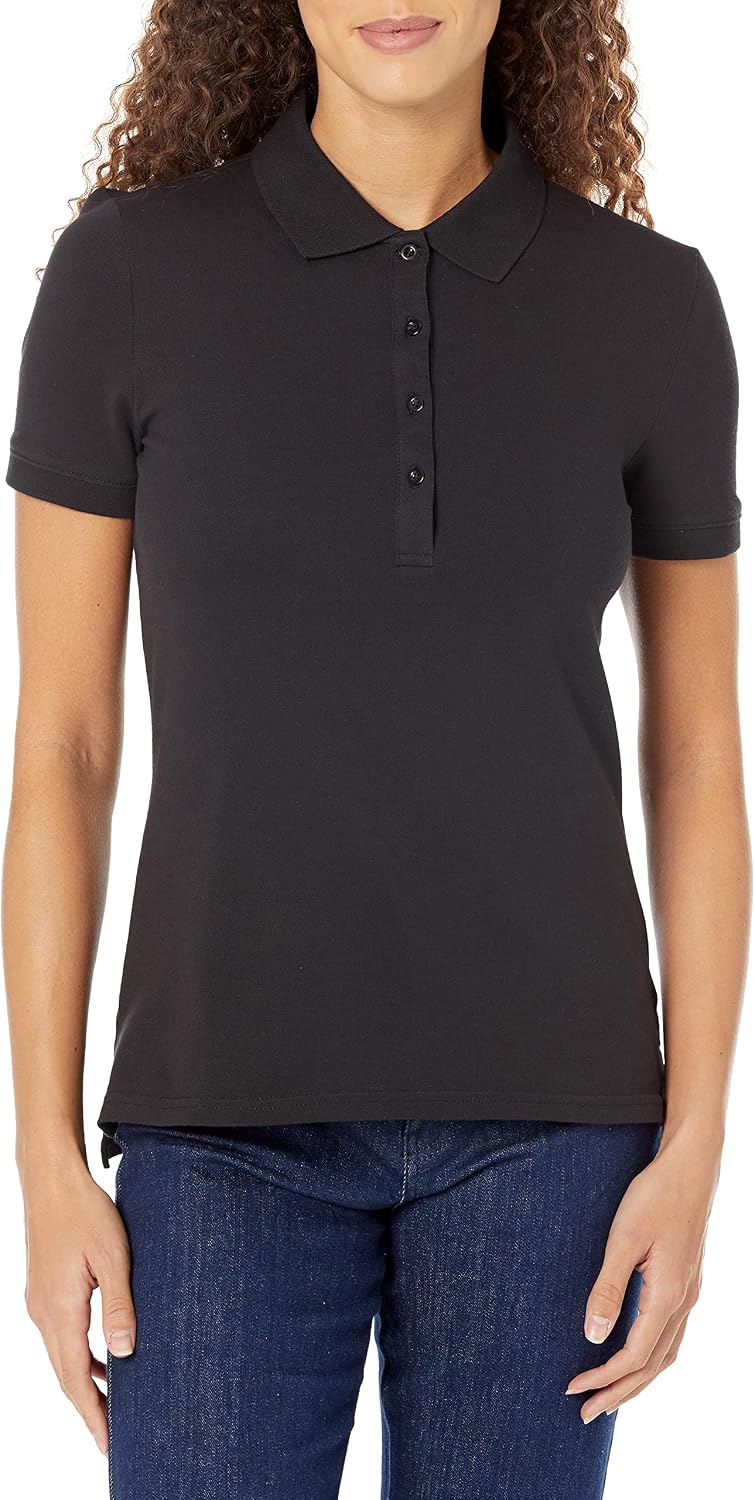Amazon Essentials Women's Short-Sleeve Collared Polo Shirt (Available in Plus Size)