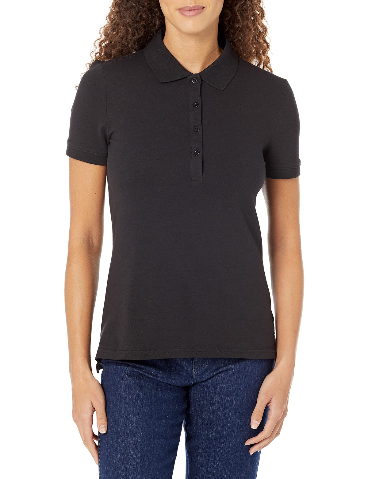 Amazon Essentials Women's Short-Sleeve Collared Polo Shirt (Available in Plus Size)