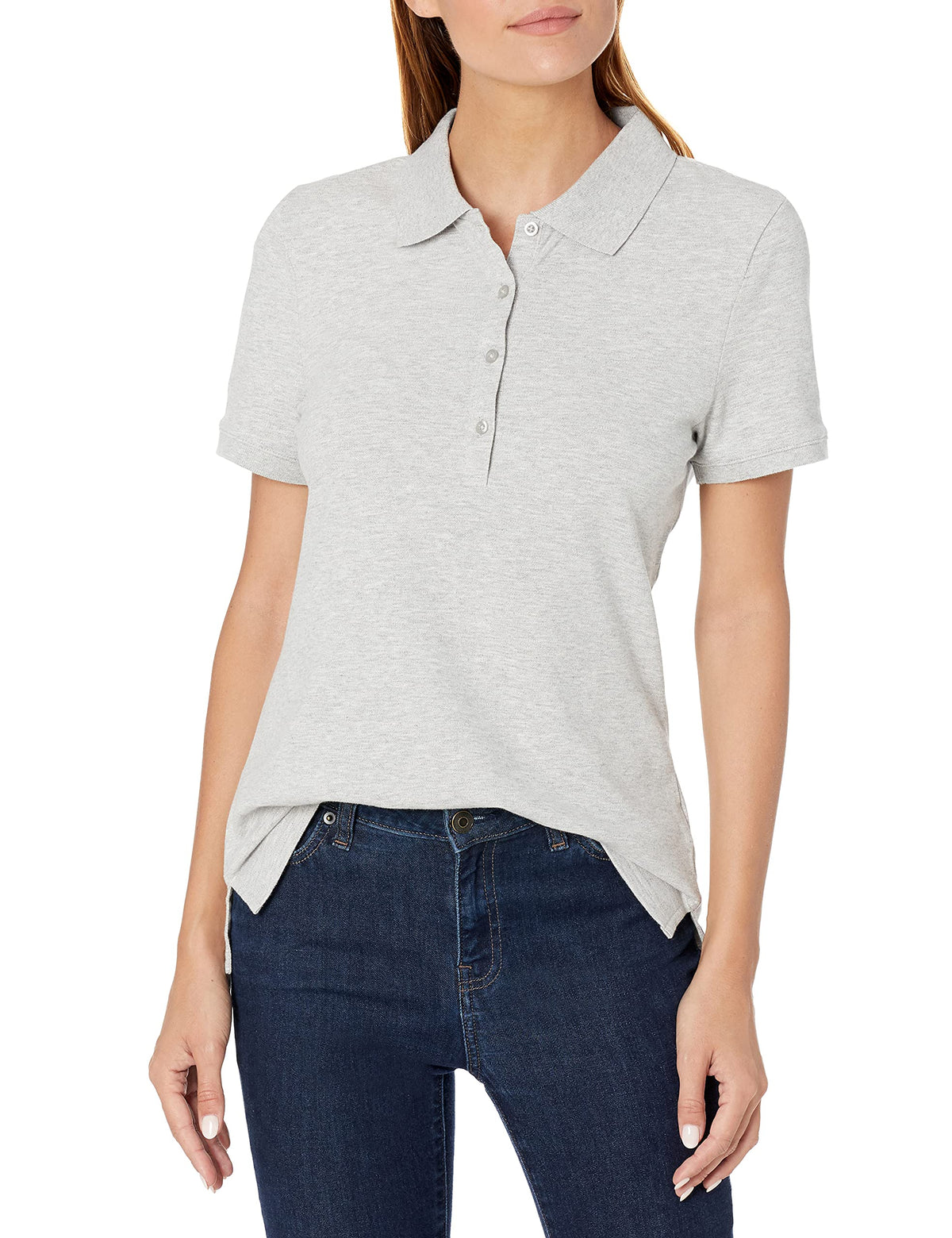 Amazon Essentials Women's Short-Sleeve Collared Polo Shirt (Available in Plus Size)
