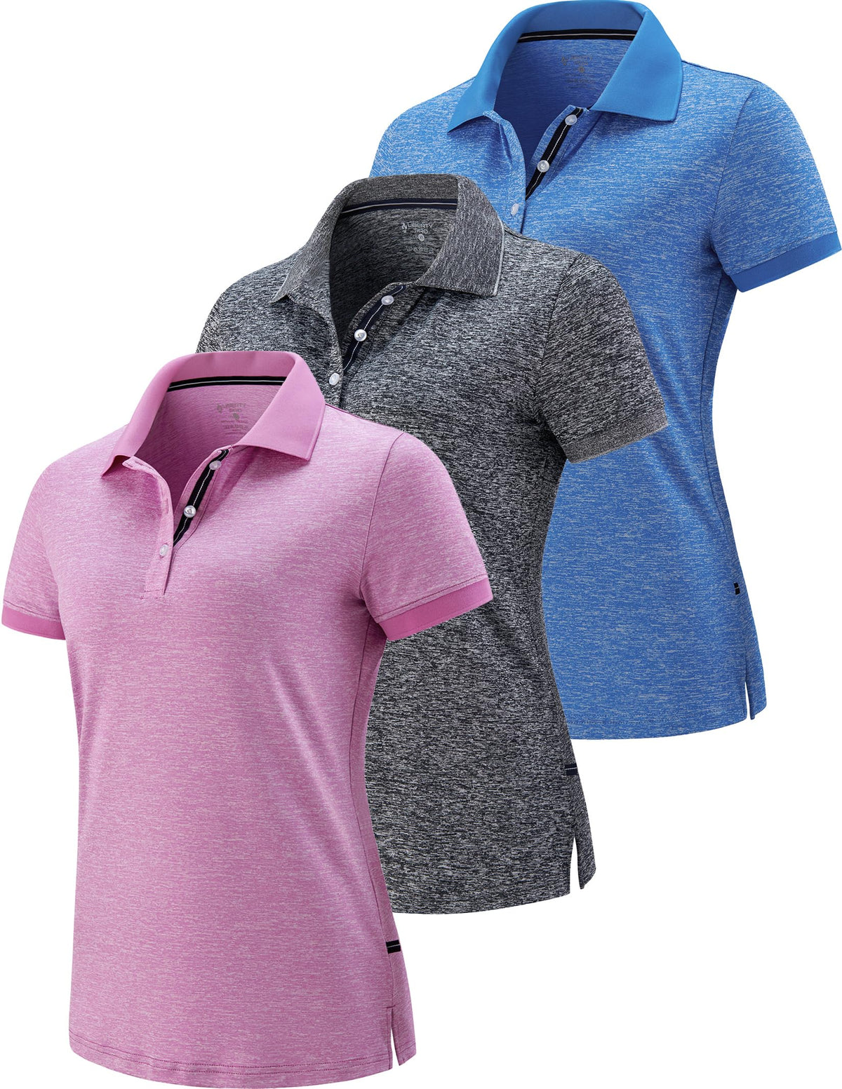 Liberty Pro 1 or 3 Pack Women's Athletic Polo Short Sleeve Shirts