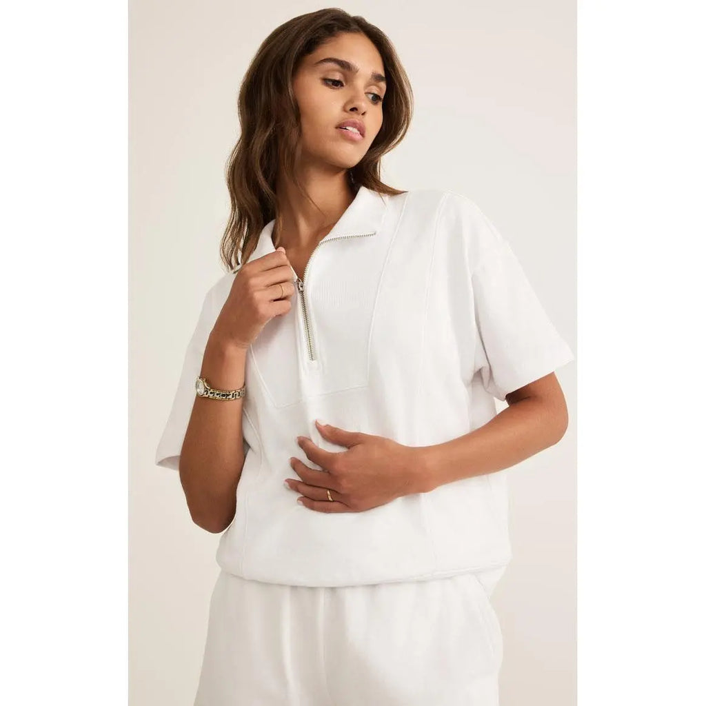 Z Supply - Club Polo Sweatshirt 2590 - White.