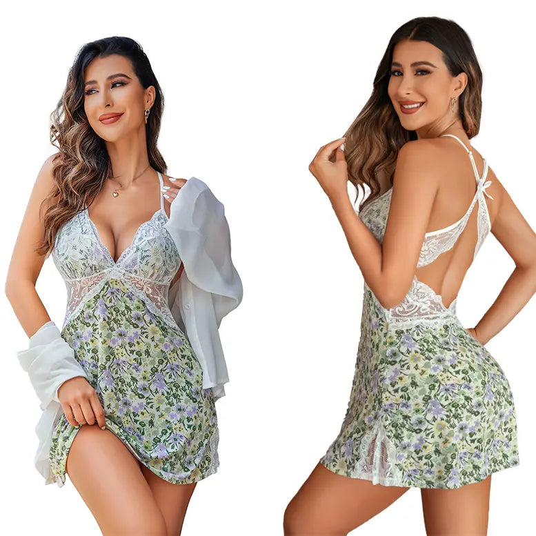 Avidlove Christmas Lingerie Women Lace Chemise Holiday Sleepwear Nightgown Bodysuit SpringStatements Elegant Adjustable Loungewear Anniversary