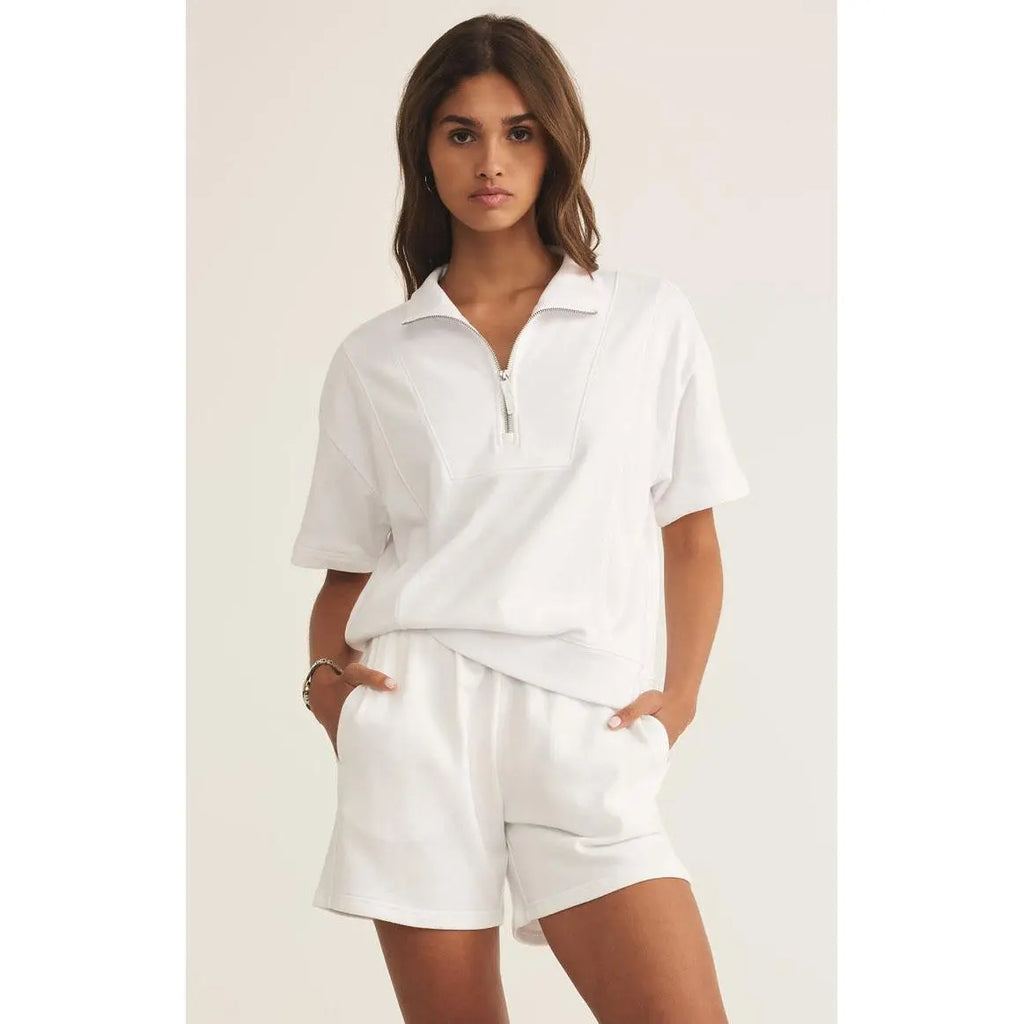 Z Supply - Club Polo Sweatshirt 2590 - White.